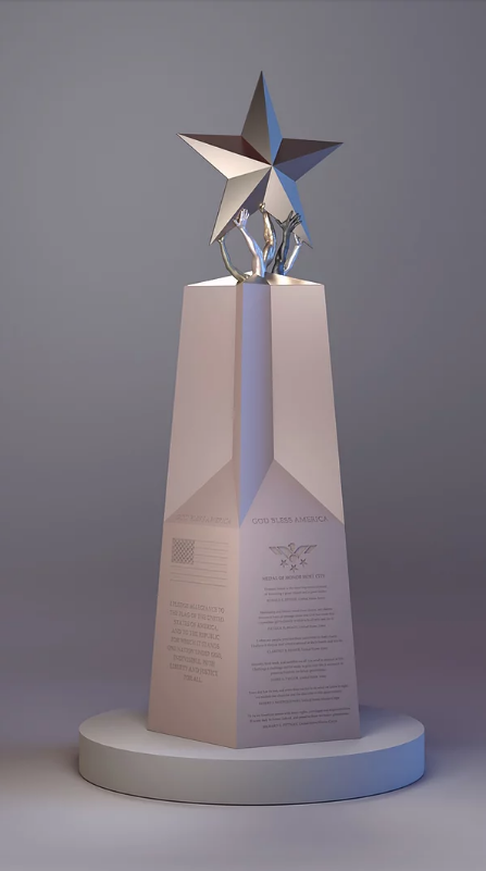 Artist's rendering of new Leonard Park monument